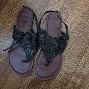 black sandals